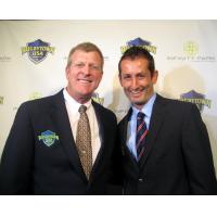 Major League Rugby CBS Sports Network announcers Dallen Stanford and Brian Vizard