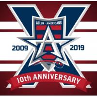 Allen Americans tenth anniversary logo