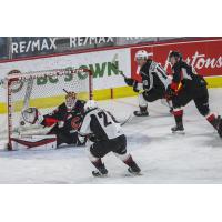 Vancouver Giants right wing Julian Cull fires a shot vs. the Prince George Cougars